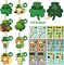 48Pcs St. Patricks Day Craft Kits Make Your Own Shamrock Face Stickers Gift Tags Irish Holiday DIY Art Crafts Hanging Ornament Decorations for Spring Home Classroom School Party Games Activities Gifts